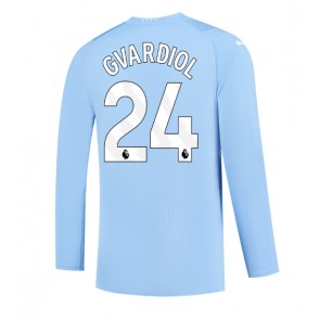 Manchester City Josko Gvardiol #24 Replika Hjemmebanetrøje 2023-24 Langærmet